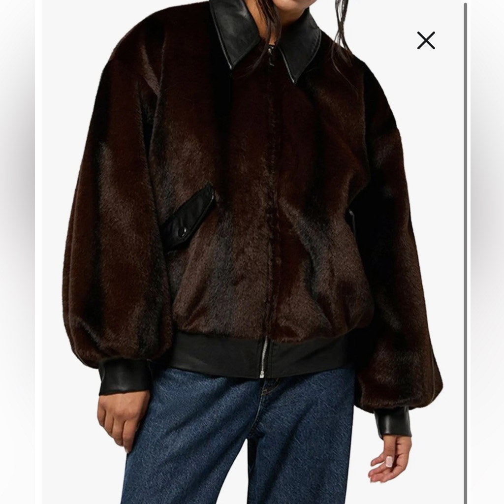 Weworewhat Women’s Faux Fur Bomber Jacket — image 2 of 8